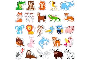 JoyCat Wooden Magnets for Kids – 26 Cute A-Z Animals Fridge Magnets for Toddlers, Large Magnetic Animal Refrigerator Toys, Fu