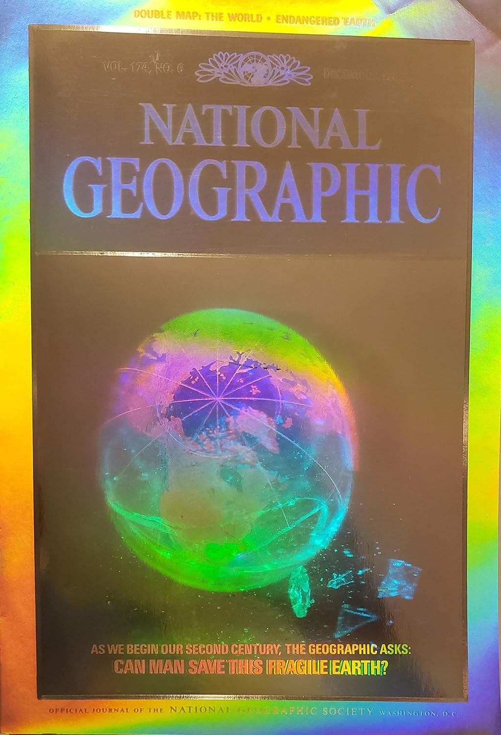 Amazon Com National Geographic As We Begin Our Second Century The Geographic Asks Can Man Save This Fragile Earth Special Limited Collector S Edition Vol 174 No 6 December 1988 Books