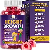 Height Growth Gummies for Kids &amp; Teens - Calcium, Vitamin D3 + K2, Zinc, Magnesium, L-Arginine, Ashwagandha - Multivitamin for Teen Boys &amp; Girls - Grow Taller Supplement for Kids Height - 60 Gummies