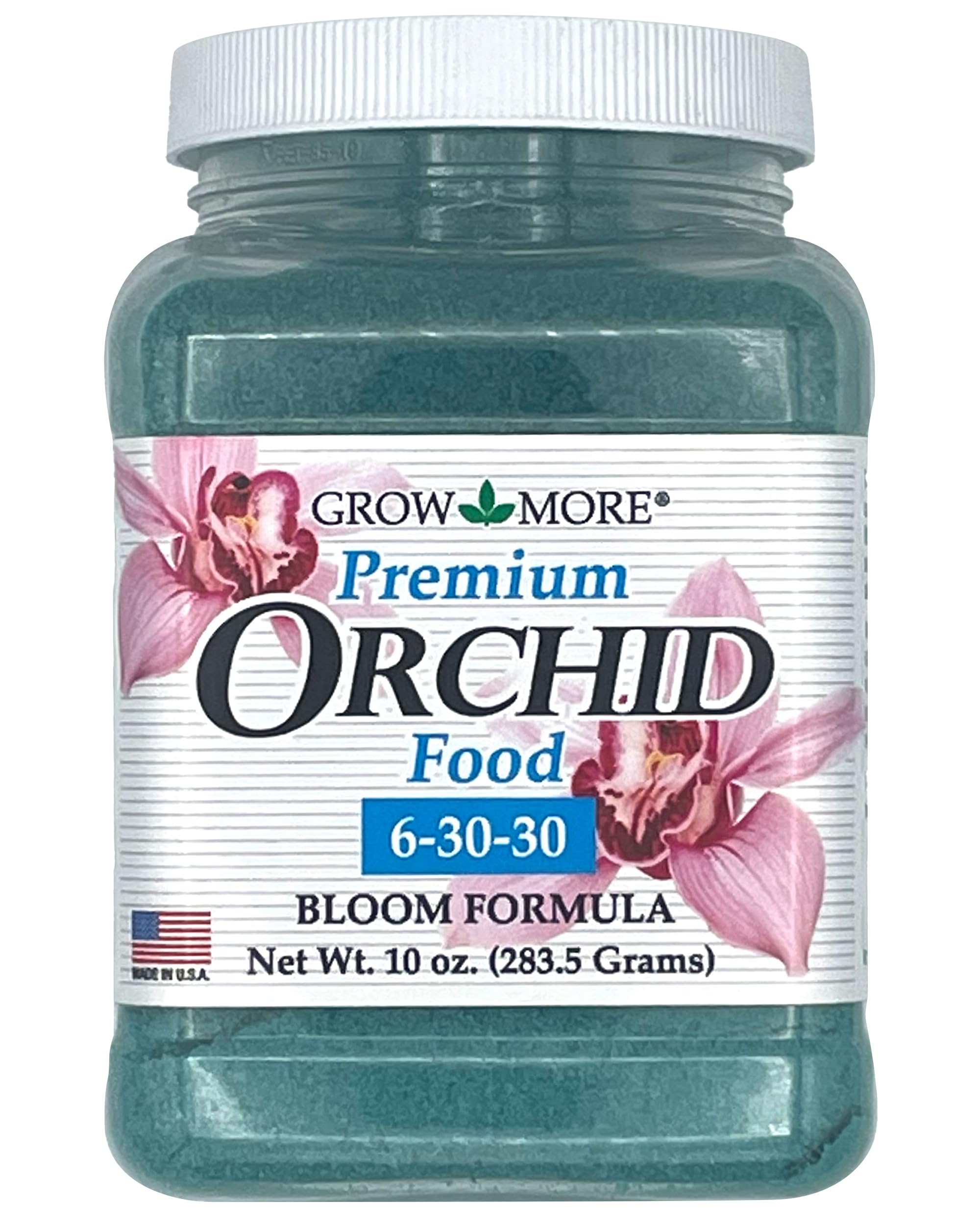 Photo 1 of Grow More Premium Bloom Formula 6-30-30 Orchid Food Fertilizer - 10oz of Water Soluble Fertilizer for Orchids of Vibrant Growth During Dormant Season - Orchid Food for Blooming Vibrant Flowers