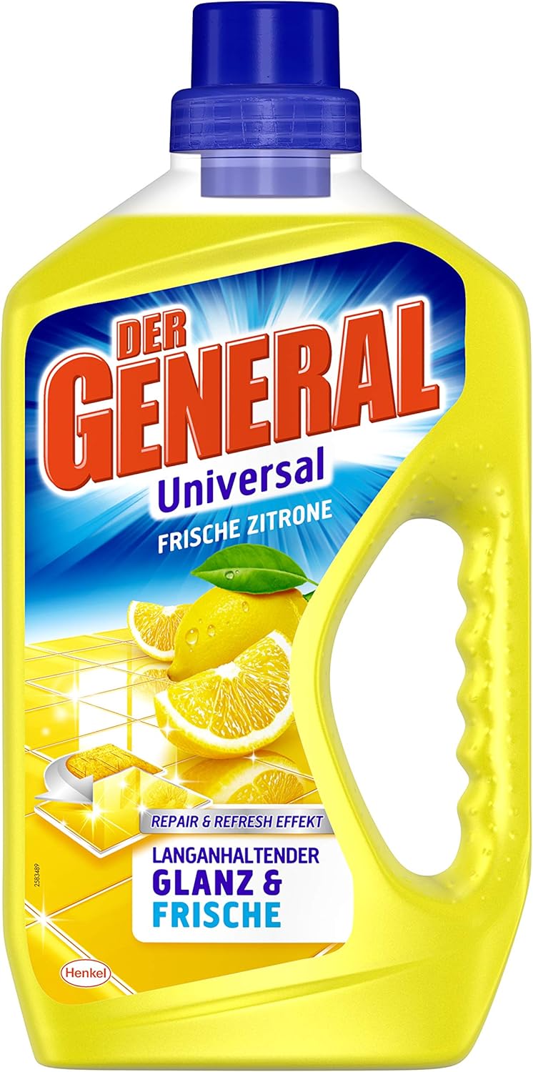 Der General Universal Frische Zitrone, Allzweckreiniger, 750 ml, für Glanz und Frische