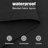 WenYa 2 Pack Kitchen Apron for Women Unisex Adjustable with Pockets Black view 4
