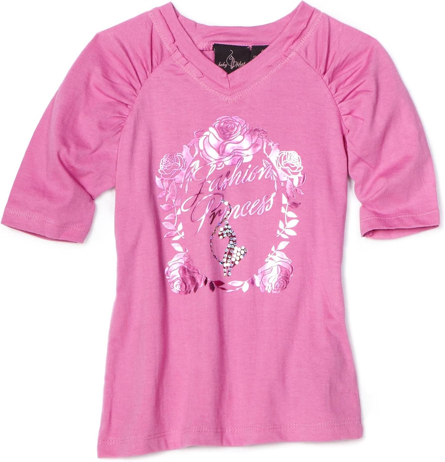 Baby Phat Kids Little Girls' Raglan Sleeve Tee, Pink, 4T