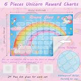 Outus 12 Pc Unicorn Reward Chart Set 360 Stickers Behavior Training for Girls view 3