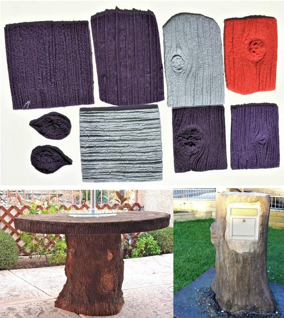 Hardscaping Materials - Best Concrete Wood Stamp Kit, 9 Piece Wood Grain & Knots Stamp Kit, (Small Stamps) PRIMARILY Used for Smaller Concrete Projects, Stamp Countertop Edges, Concrete Trees, Concrete Wood Furniture