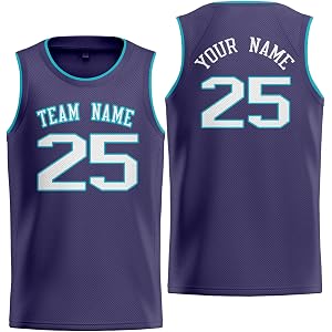 Custom Basketball Jersey Personalized Stitched & Printed Team Basketball Uniform for Men Women Youth Fan