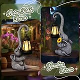 Eletorot Elephant Garden Solar Lantern Sunflower Outdoor Ornament 28cm view 4