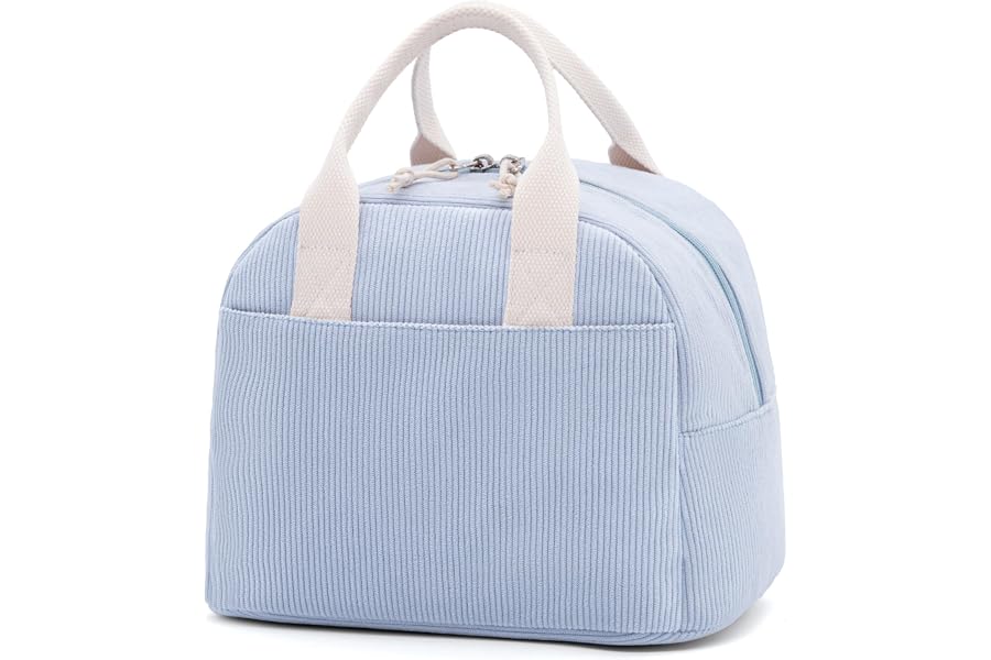 LOVELYWIND Lunch Box for Women Cute Lunch Bags for Women Lunch Tote Bags Reusable Blue Insulated Lunch Box Large Capacity Reusable Insulated Cooler for Work or Travel Gifts or Beach
