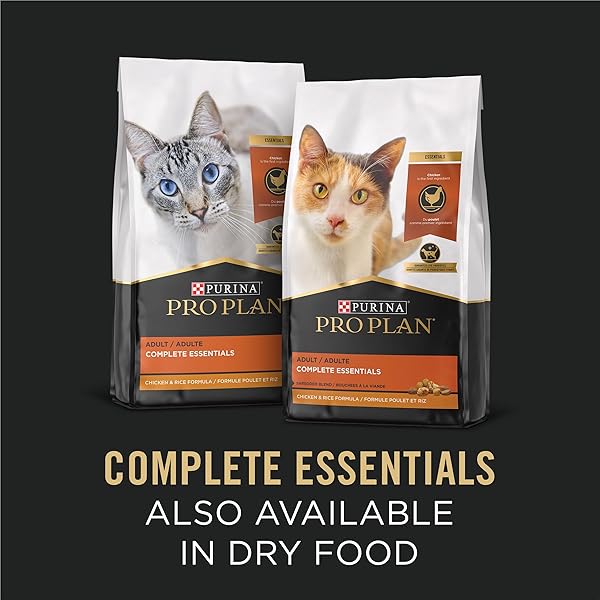PURINA PRO PLAN COMPLETE ESSENTIALS CHICKEN, TURKEY AND BEEF GRAIN FREE WET CAT FOOD VARIETY PACK – (24) 3 OZ. CANS
