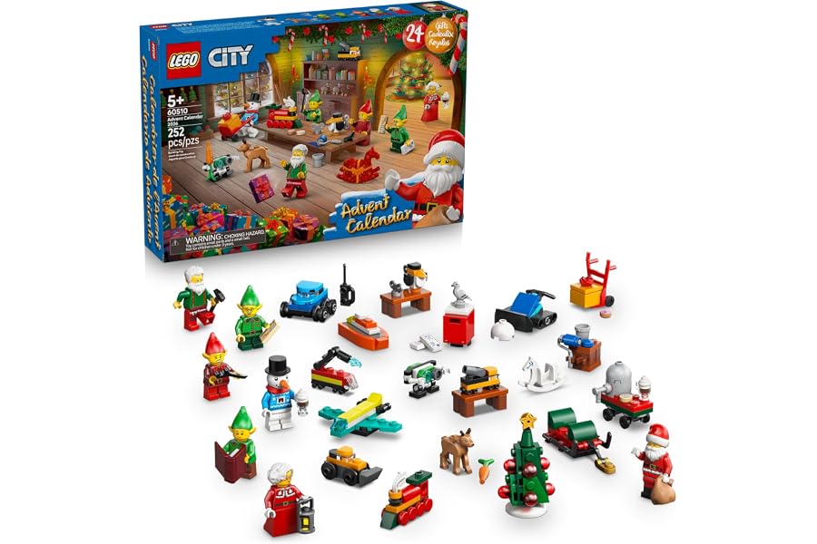 LEGO City Advent Calendar 2026 60510 | Christmas Advent Calendar for Kids, Building Toy, Boys & Girls, Ages 5+, Holiday Family Activity, 6 Minifigures, 252 pieces