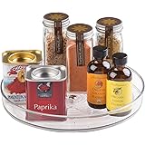 iDesign Linus Rotating Turntable Organizer - 9" x 9" x 1.5", Clear