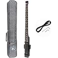 Batking Travel Bass Guitar Electric Headless Bass, 4 Strings Electric Bass with Gigbag & Truss Road & Wire