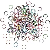 Mabor 200pcs Jump Rings, 10mm Colorful Mixed Iron Open Jump Rings for Jewelry Making, Keychains, Bracelets, Necklaces, DIY Crafts and Charm Findings