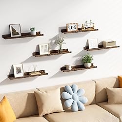 upsimples Floating Shelves for Wall, Wood Mounted