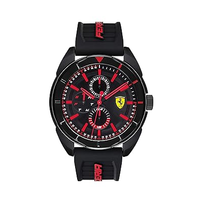 Ferrari Men's Forza Black Quartz Watch with Silicone Kuwait Ubuy