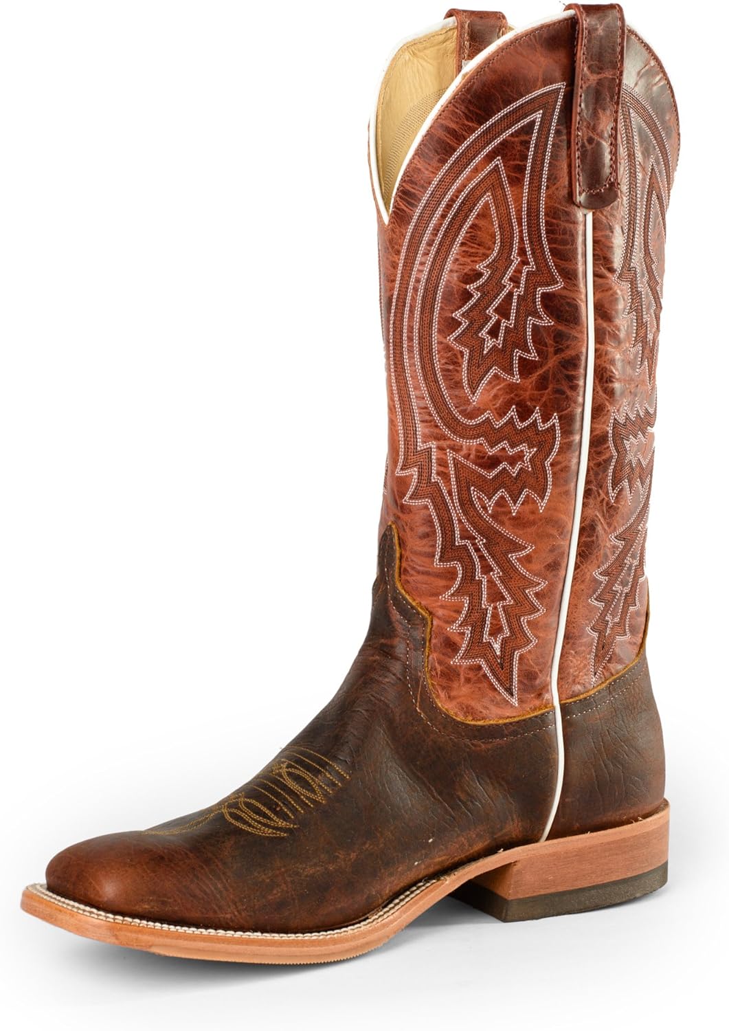Anderson Bean Mens Mike Tyson Bison Rust Lava Cowboy Boots 13 D(M) US Brown/Red