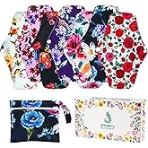PHOGARY Reusable Menstrual Pads, Breathable Mesh Surface Cloth Sanitary Pads Set for Heavy Flow with Wet Bag, Washable Overnight Cloth Panty Liners with Wings for Women