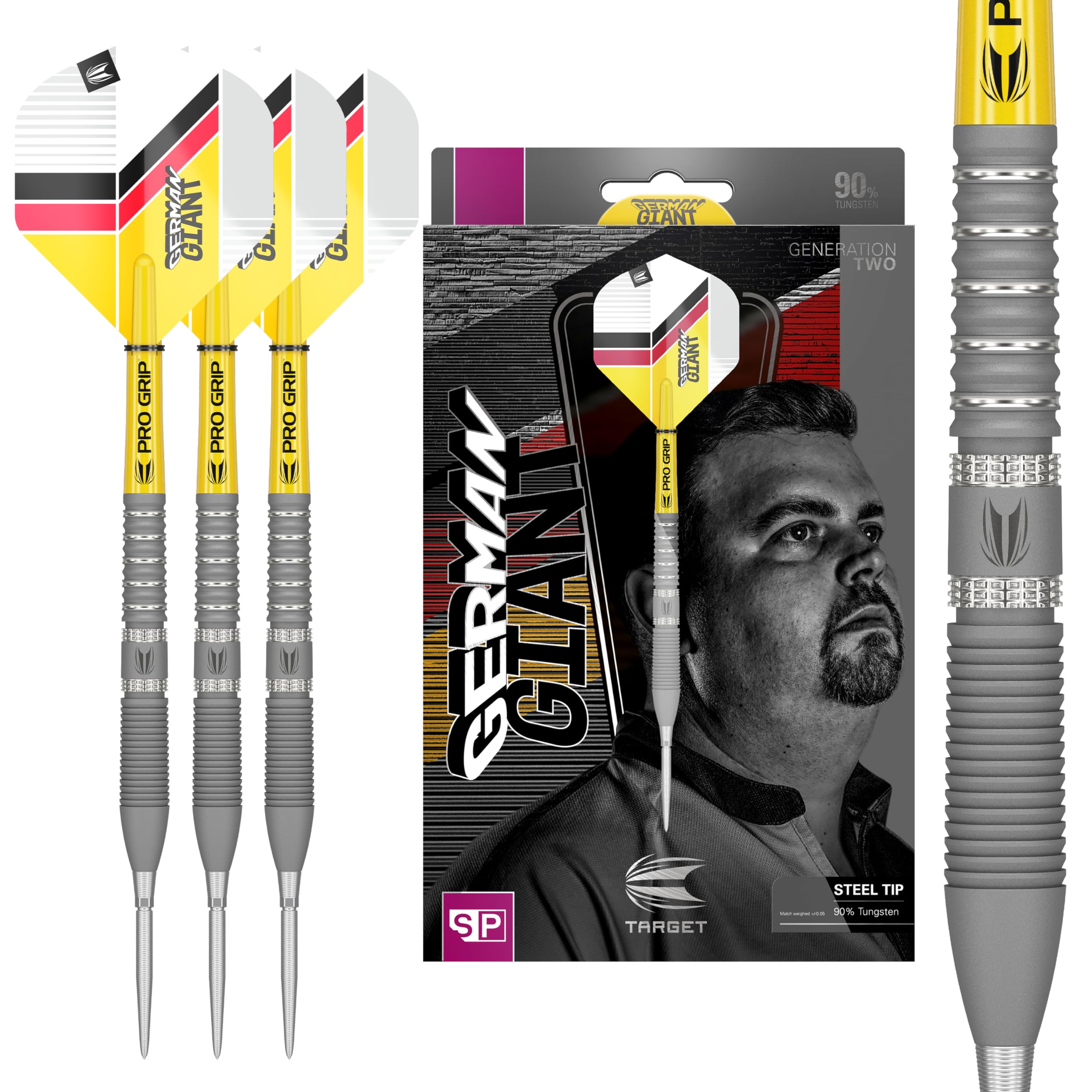 Target Darts Gabriel Clemens Gen 2 23G 90% Tungsten Swiss Point Steel Tip Darts Set