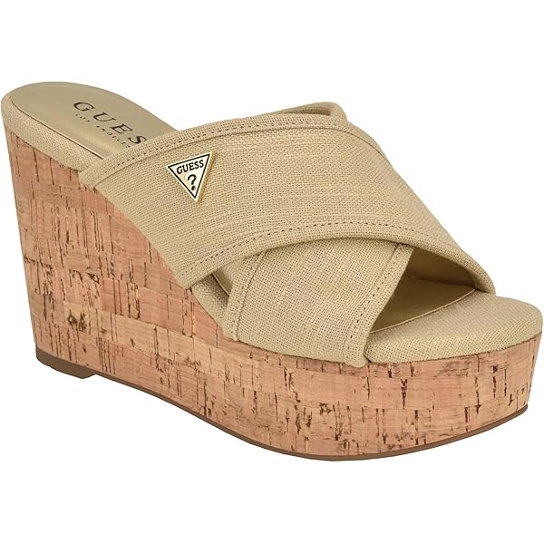 Amazon.com | GUESS Women's Seton5 Platform Sandal, Taupe Multi 240