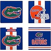FOCO NCAA Official 4-Pack Beverage Drink Stone Coaster Set (Florida Gators)