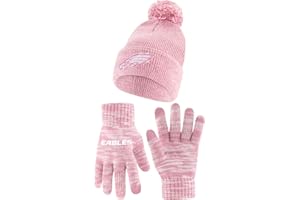 Ultra Game Adults NFL Official Super Soft Winter Beanie Knit Hat with Warm Touch Screen Gloves