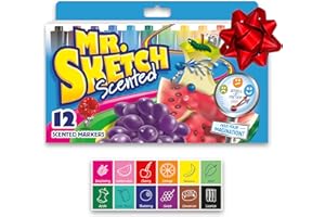 Mr. Sketch Scented Markers, 12 Pack, Assorted Colours (1905069)