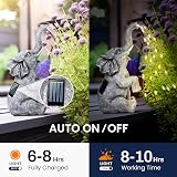 GIGALUMI Elephant Garden Figurine Solar LED Watering Decoration 27cm view 5