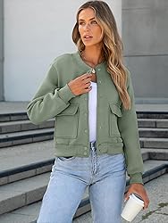 ANRABESS Women Cropped Bomber Jacket 2025 Fashion