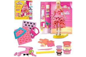 Play-Doh Barbie Designer Fashion Show Set, Make Doll Clothes with 21 Fashion Accessories & Modeling Compound, Kids Arts & Cra