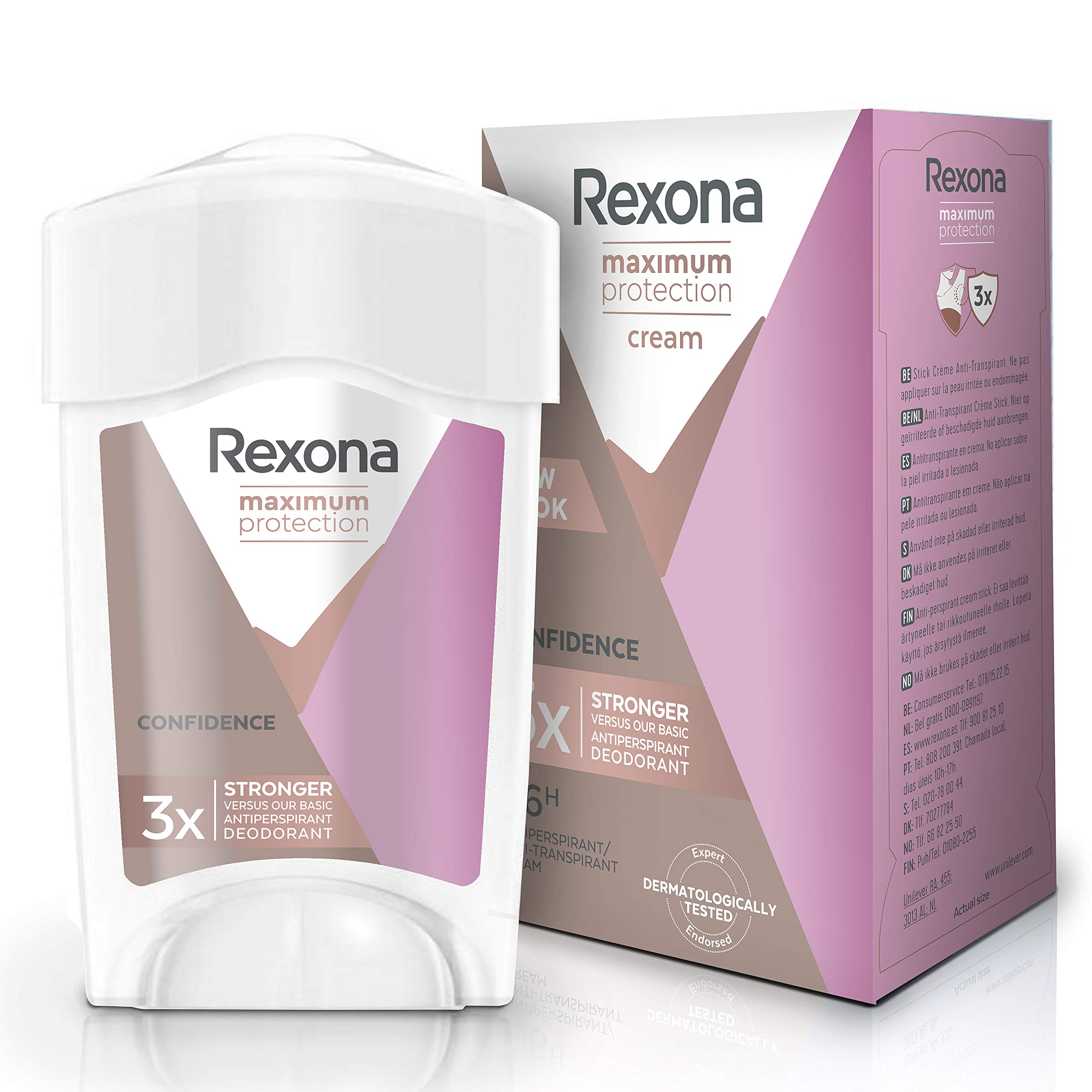 Rexona Confidence Deostick Anti-Transpirant, 96H, 45 ml, 3 Stück 4
