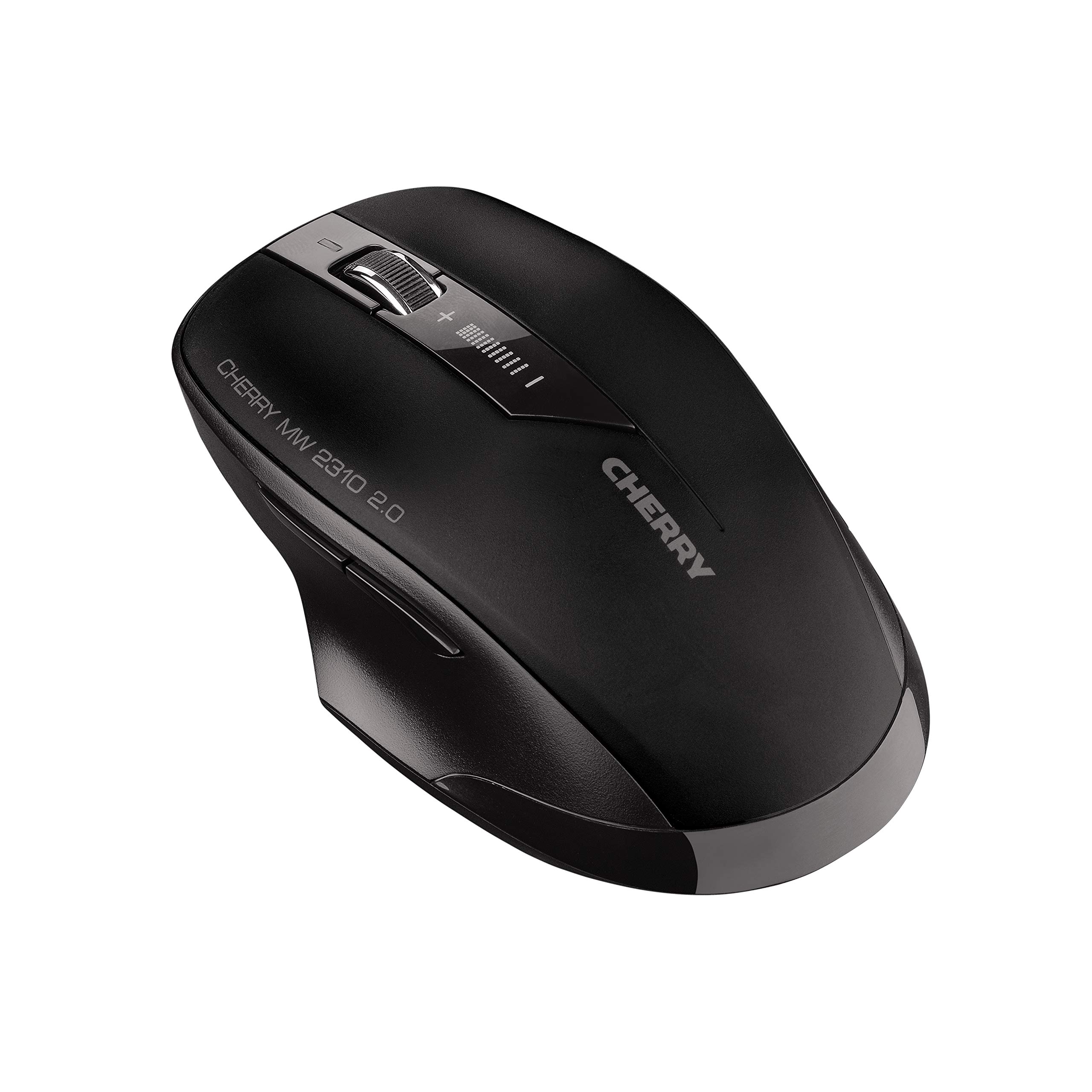 CHERRY MW 2310 2.0, Kabellose 6-Tasten-Maus, 2,4 GHz Funk mit 10 m Reichweite, Optischer Sensor & DPI-Schalter, Nano-USB-Empfänger, Beidhändig Nutzbar, Schwarz 4