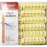Annie Snap on Rollers #1002, 12 Count Yellow Medium 3/4 Inch (2 Pack)