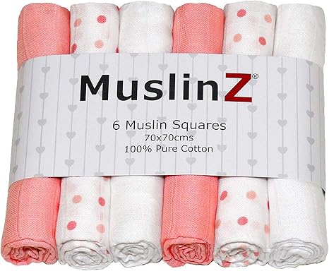 baby girl muslin squares