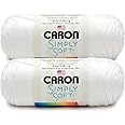 Bulk Buy: Caron Simply Soft Yarn Solids (2-Pack) (White)
