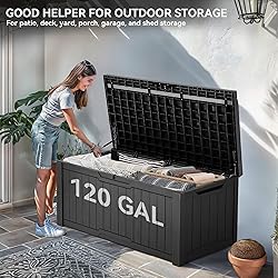 YITAHOME Outdoor Storage Box with Cushion, 120