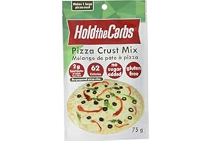 HoldTheCarbs Keto Pizza Crust Mix, Low Carb Gluten-Free with Only 1g Sugar, All Natural, No Added Sugar & Low Calorie, 75g
