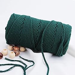 Macrame Cord 3mm 109 Yards Deep Green, Colored