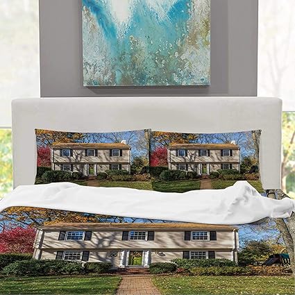 CUDEVS - Sábana Bajera Ajustable Estilo Colonial de Nueva Inglaterra