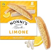 Nonni's Limone Biscotti Lemon Gourmet Cookies, Individually Wrapped, 8ct