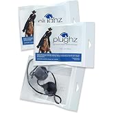 Plughz Horse Ear Plugs with Cord, 2 Pair Black
