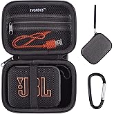 EVGRDCS Carrying case for JBL Go 4/JBL Go 3,Scratch and Fall Resistant, with Hanging Rope and mesh Bag.