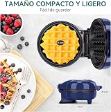 SNAILAR Mini Waffle Maker 550W Blue Non Stick Cool Touch Compact view 7