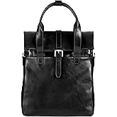 Time Resistance Leather Backpack - Business and Casual Backpack - Real Leather Backpack Made in Italy