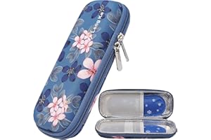 JAKAGO Insulin Cooler Travel Case with 2 Gel Ice Pack TSA Approved Diabetic Medication Cooler Bag with Thermal Insulation Mini Medical Cooling Pouch for Traveling (Magnolia)