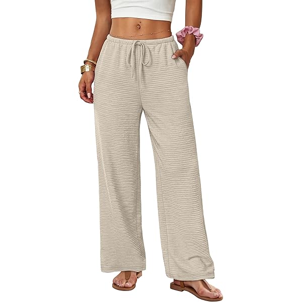 Sampeel Wide Leg Linen Pants Woman Palazzo Trousers for Women with