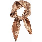FEIBOON 100% Pure Mulberry Silk Scarfs 26"x26" Square Scarf Women Neckerchief Headscarf hair scarf bandana Gift Packed