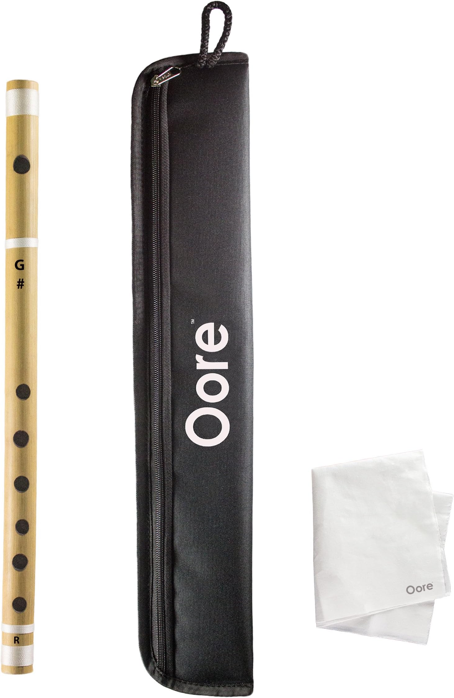 Oore Regular G Sharp Bamboo Flute - Indian Wooden Musical Instrument