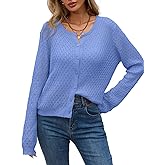 Libsorge Womens Cropped Cardigan Sweater Button Down Hollow Out Knit Fall 2025 Lightweight Casual Long Sleeve Open Front Top