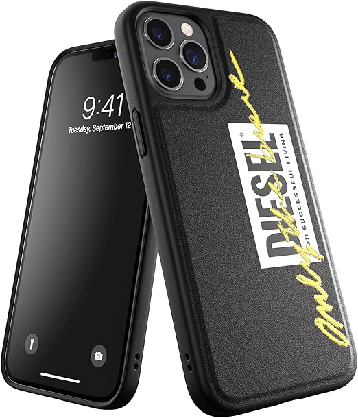 Amazon Com Diesel Designed For Iphone 12 Pro Max 6 7 Case Moulded Core Shockproof Drop Tested Protective Cover With Raised Edges Black Lime