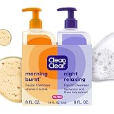 Clean &amp; Clear 2-Pack Oil-Free Facial Cleansers with Citrus Scent, Morning Burst and Night Relaxing, 16 oz
